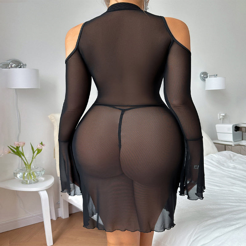 Selena™ | Robe moulante en tulle brodé