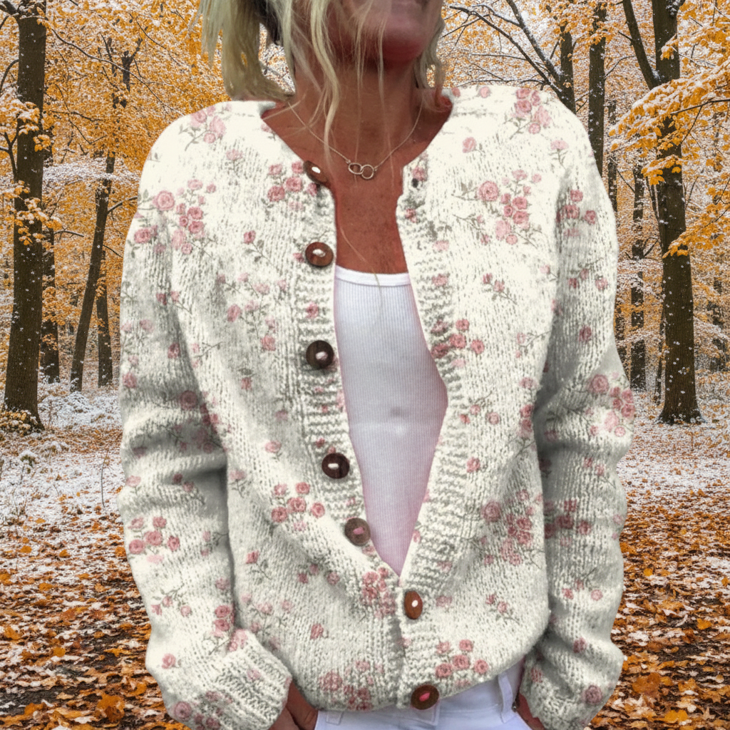 Stella | Cardigan Rose Pâle