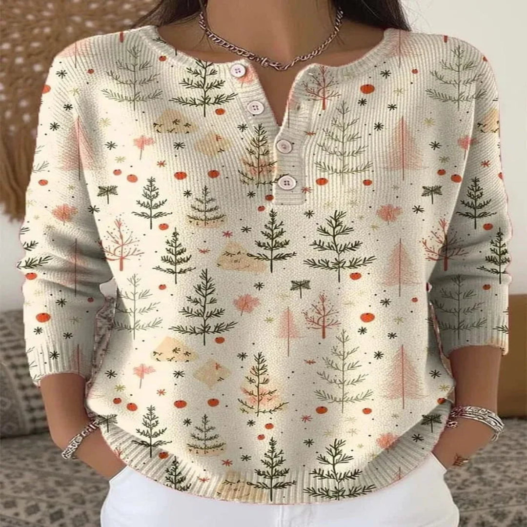 Lea | Pull de Noël à Boutons