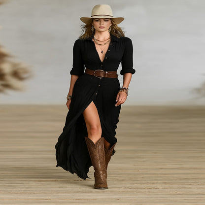 Soléane | Robe Midi Élégante Plissée