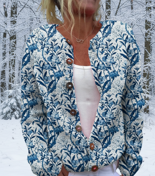 Mary | Cardigan en Design Floral