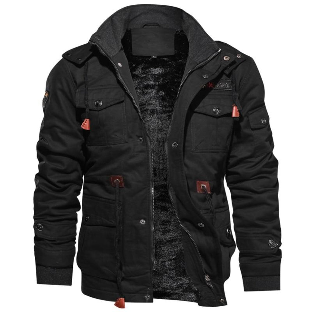 Hugo™ | Veste Hiver Homme Sherpa Douce avec Capuche Amovible