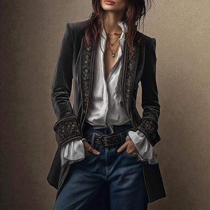 Nuria™ | Veste en velours élégante