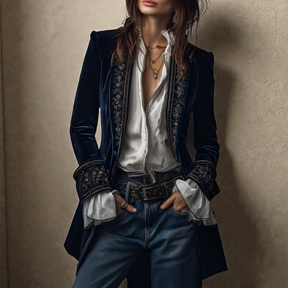 Nuria™ | Veste en velours élégante