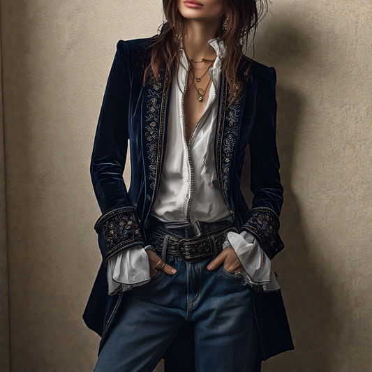 Nuria™ | Veste en velours élégante