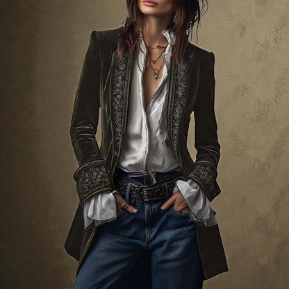 Nuria™ | Veste en velours élégante