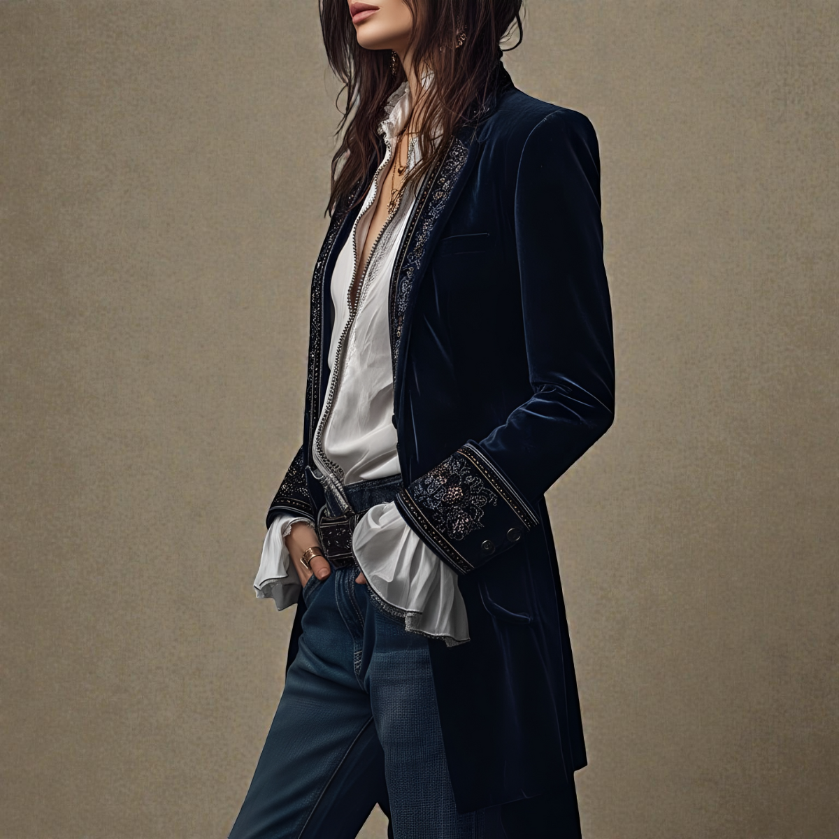 Nuria™ | Veste en velours élégante