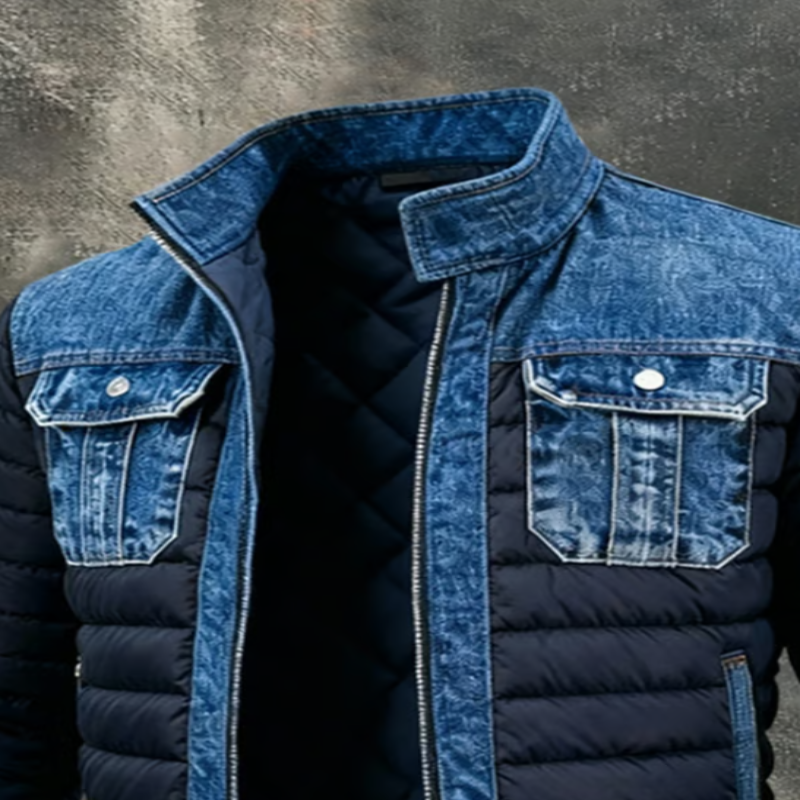 Théo | Veste matelassée hybride en denim