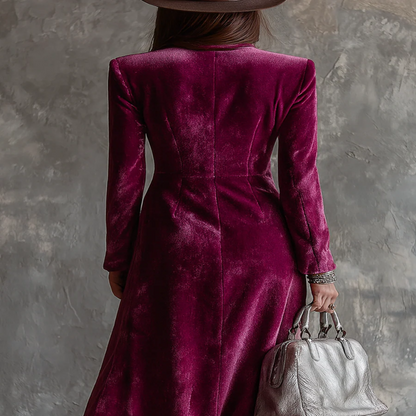 Victoria | Robe blazer en velours