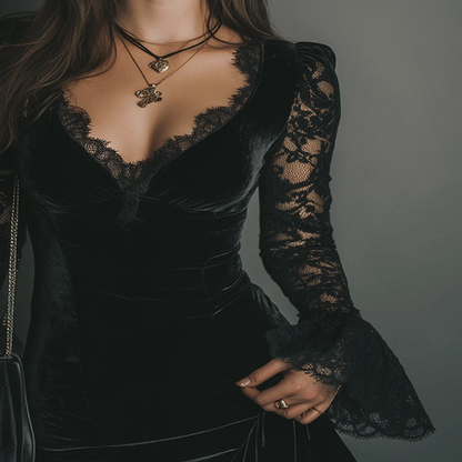 Rosalie | Mini-robe en velours élégant