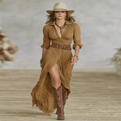 Soléane | Robe Midi Élégante Plissée