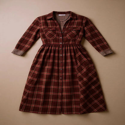 Maxi | Robe-chemise à carreaux