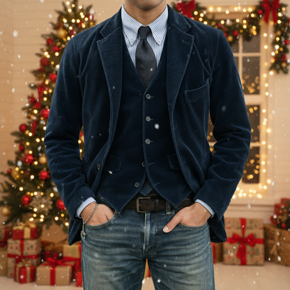 Tommy | Ensemble 2 pièces: Blazer et Gilet en Velours