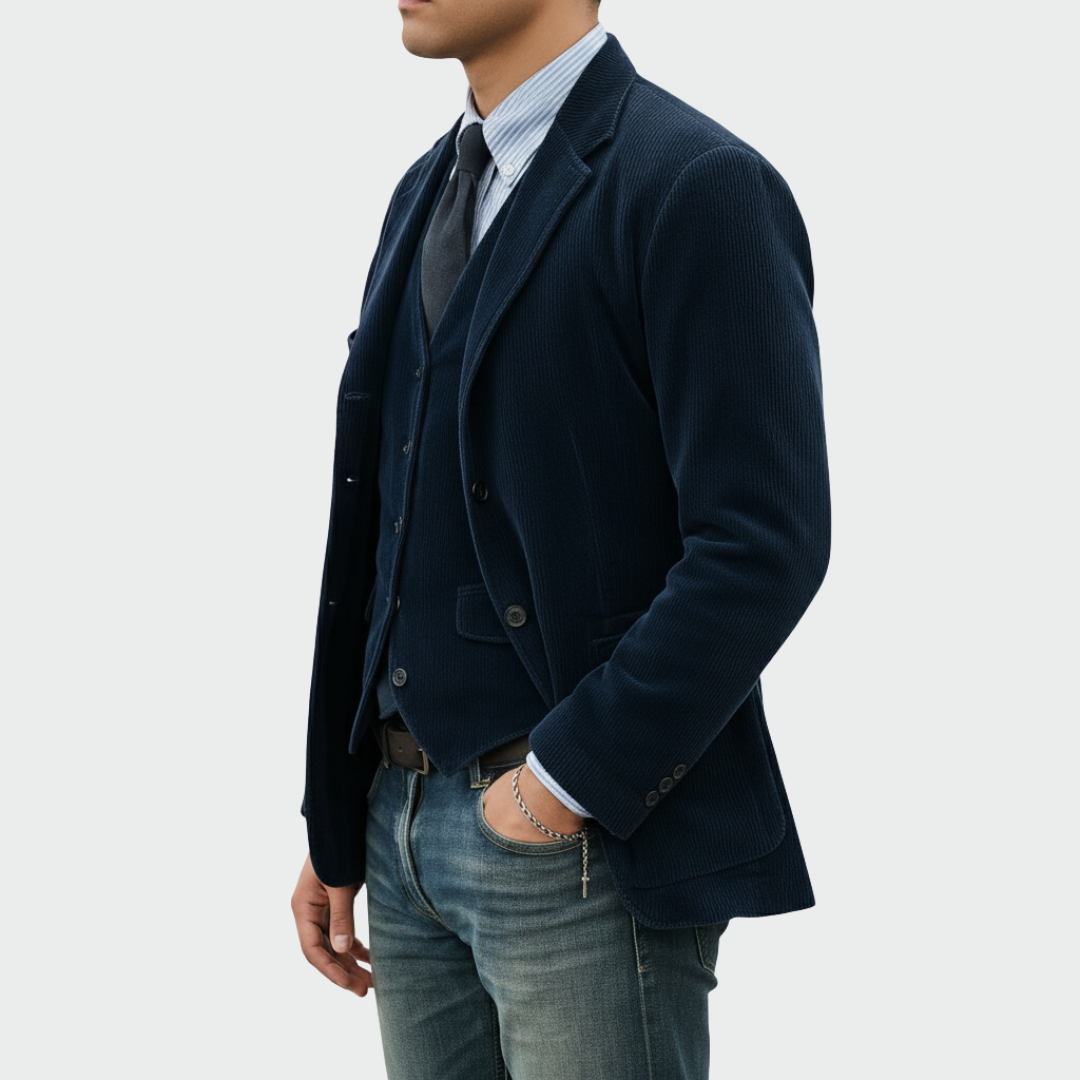 Tommy™ | Ensemble 2 pièces: Blazer et Gilet en Velours